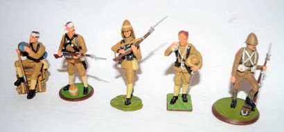 null Modern English production: set of 9 soldiers during the Palestine campaign in...