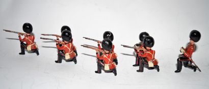 null BRITAINS (16): Ref. 120, Coldstream Guards, kneeling (8) and prone (8) shoo...