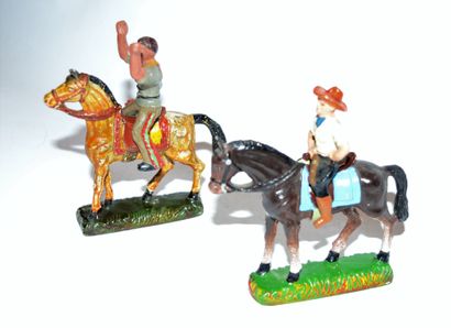 null DURSO (2): 2 riders: a cowboy and an Indian prisoner. Good condition.