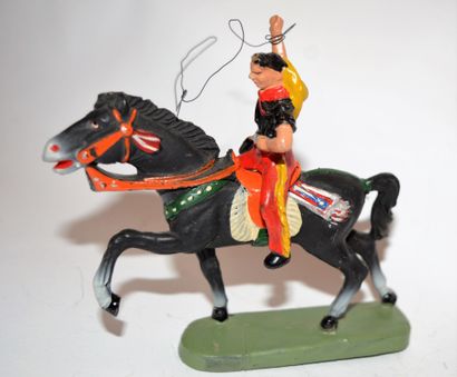 null LEYLA (Germany): Cowboy on horseback with his lasso. Very good condition. Very...