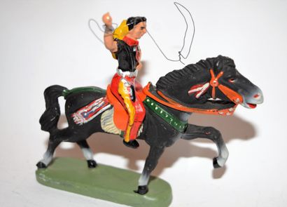 null LEYLA (Germany): Cowboy on horseback with his lasso. Very good condition. Very...