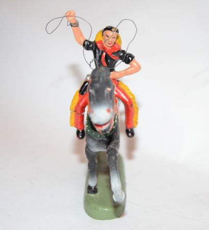 null LEYLA (Germany): Cowboy on horseback with his lasso. Very good condition. Very...