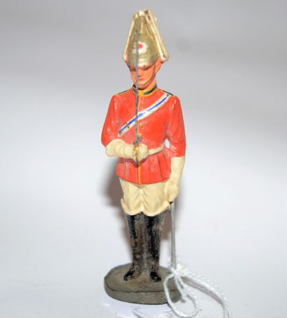 null ELASTOLIN: English Life Guard at attention. Height: 9 cm. Good condition. R...