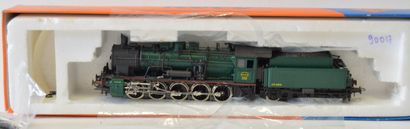null ROCO ref 04116F, steam locomotive bekge type 90, 050 green 90.017, tender 4...