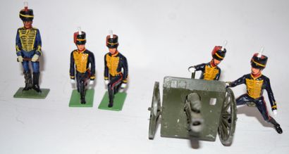 null UK production: Royal Horse Artillery: a gun with its 5 servants. Very good condition....