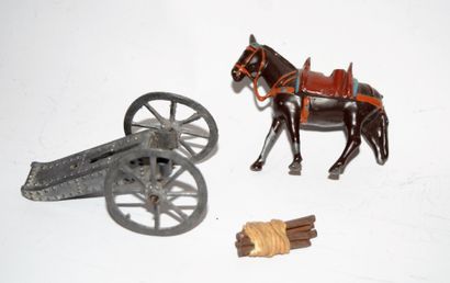 null BRITAINS: Mountain artillery with mule team and quick firing gun. Ref. 28. 50's....