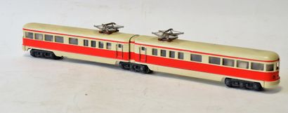 null MÄRKLIN DT800/1, (1950) 1st or 2nd version, railcar in two parts, pantos with...