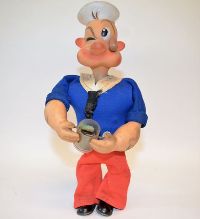 KARL Germany: Popeye mechanical toy. Plastic,...
