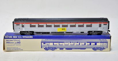 null HORNBY HO France (5) voitures-voyageurs, Inox, Trans Europ Express, 4 axes,...