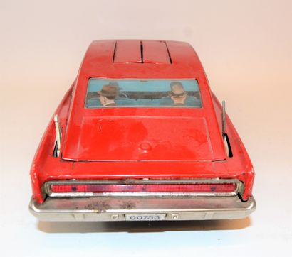 null NOMURA TOY (Japan): Dodge Charger "Sonic car" sheet metal car, red, battery...