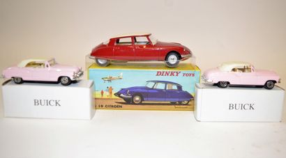null Lot de 5 voitures:

-2 Buick neuves en boites

-Dinky Toys Atlas: DS 19 Citroën,...