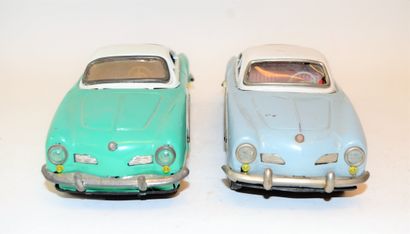 null NEW TOY (China): 2 VW Karmann Ghia with friction in sheet metal, one green and...