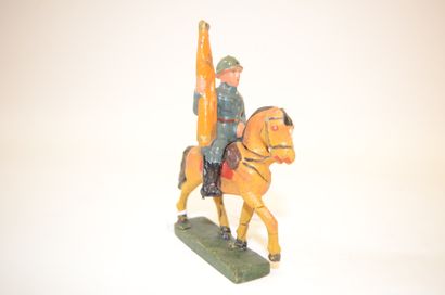 null CLAIRON: Dutch flag carrier on horseback. Good general condition (cracks on...