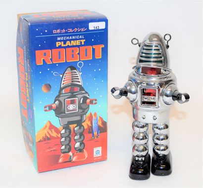 null HA HA TOY: Mechanical Planet Robot, en tôle, neuf en boite, avec sa clé. Hauteur:...