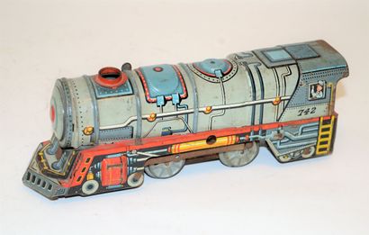 null UNIQUE ART MANUFACTURING COMPAGNY (USA): 742 mechanical locomotive in lithographed...