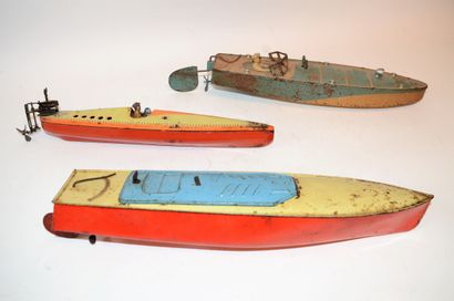 null 3 sheet metal boats, including a JEP 3 mechanical sheet metal lacquered of the...