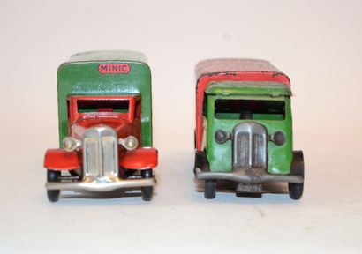 null TRI-ANG (England): 5 mechanical Minic vehicles made of sheet metal:

-Minic...