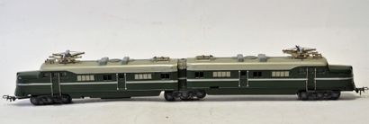 null MÄRKLIN DL800/3 (1952/54) , locomotive, BoBoBo, in green, flat cardan shaft,...