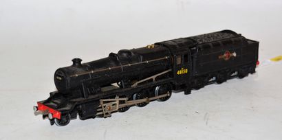 null HORNBY DUBLO : English locomotive, all metal 140, tender 3 axles, black from...