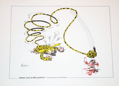 null FRANQUIN: offset poster "Let's all help the Marsupilami!" published by the Geneva...