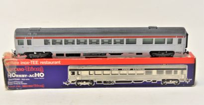 null HORNBY HO France (5) passenger cars, stainless steel, Trans Europ Express, 4...