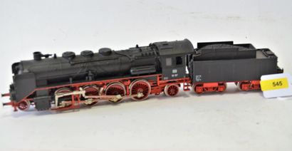 null 
RIVAROSSI, 16653, locomotive à vapeur, 141, tender 4 axes, noire, DB 39 127,...
