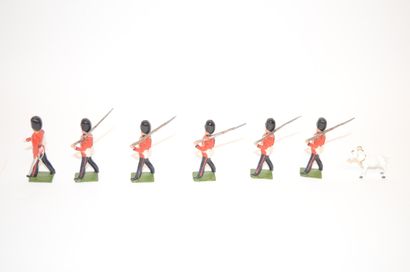 null BRITAINS: set 9144 "Infanterie Galloise en marche" en boite d'origine, 6 personnages...