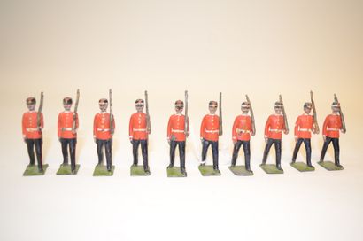 BRITAINS (10): set complet de l'infanterie...