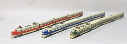  MÄRKLIN (3) ST 800, green, blue and red, in 4 parts: 
- ST800 G & ST800M/ G (1949-1950),...
