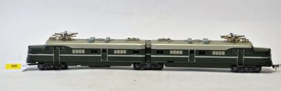 null MÄRKLIN DL800/3 (1952/54) , locomotive, BoBoBo, in green, flat cardan shaft,...