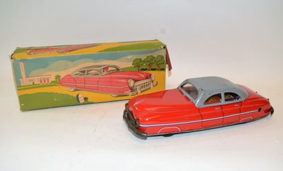 null Toys "PUNCH Memo"(France): Red sheet metal sedan with grey roof in its original...