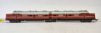 null MÄRKLIN DL800/5 (1955/56) , locomotive, BoBoBo, en brun, 3 lampes alternant...