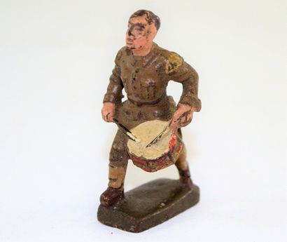 Linéol LINEOL: Soldat Belge au tambour. Circa 1940. Pièce rare.