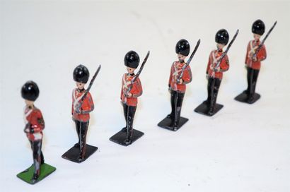 Britains BRITAINS (6): The Welch Guards, 5 soldats et 1 sergent. Edition de 1896,...