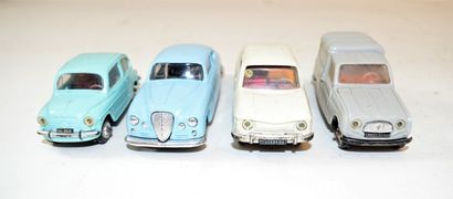 NOREV NOREV 4 véhicules au 1/43 en plastique

-Fiat 600 

-Lancia Aurelia GT N°25

-Renault...