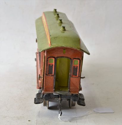 MARKLIN écart I MÄRKLIN 1843/I, (1906/14) voiture-lits, 4 axes, peinte en brun, "Société...