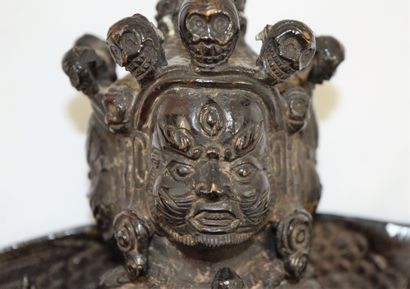null Bronze Buddha from Thibet. Height: 29 cm, width: 21 cm.