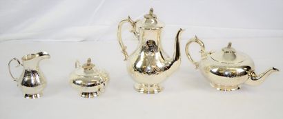 null Tea service in silver plated metal, 4 pieces.