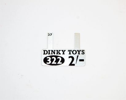 null DINKY TOYS: étiquette métal de 1952.