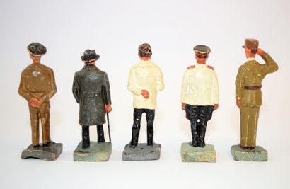 null DURSO (5) Guerre 39/45: Ensemble de 5 figurines en composition de personnages...