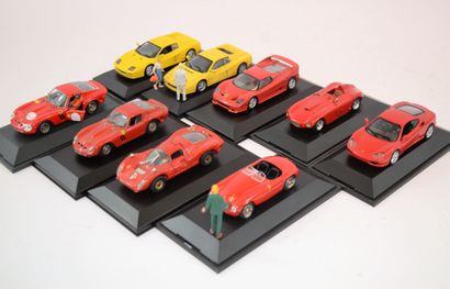 null 9 Ferrari au 1/43ème, divers marques et modèles (Mercury, Model Box, Burago,...
