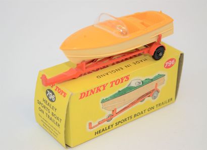 null DINKY TOYS 796: Healay Sports Boat on trailer, jaune. Très rare dans cette couleur....