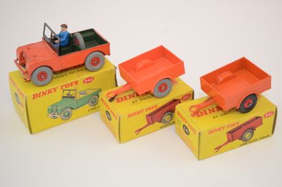 null DINKY TOYS 340+341 (x2): Land-Rover et Land-rover trailer (roues noirs et grises)....