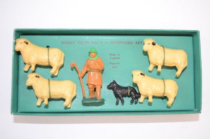 null DINKY TOYS N°6: "Shepherd Set", 6 pièces en boite d'origine, moèle d'après guerre....