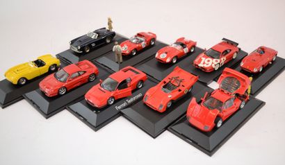 null 10 Ferrari au 1/43ème, divers modèles et marques (Art Model, Bang, Mebetoys,...