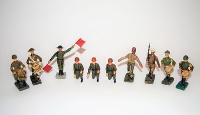 DURSO et divers (fabrication Belge): 10 figurines...
