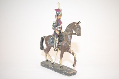 null DURSO: figurine en composition d'un officier des lanciers Polonais du 1er Empire...