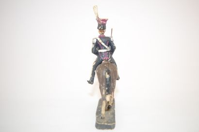 null DURSO: figurine en composition d'un officier des lanciers Polonais du 1er Empire...