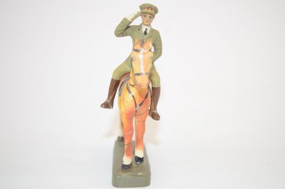 null DURSO: figurine en composition du Roi Léopold III à cheval, saluant. 1ère version...