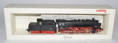 null MÄRKLIN 3084 locomotive à vapeur type 150, tender 4 axes,(1974-81) noire de...
